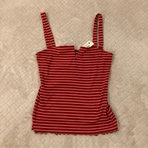 Aero Seriously Soft Striped V-Notch Tank